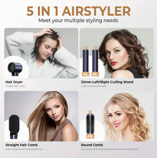 AirLuxe 5-in-1 Ionic Hair Styler & Dryer Brush