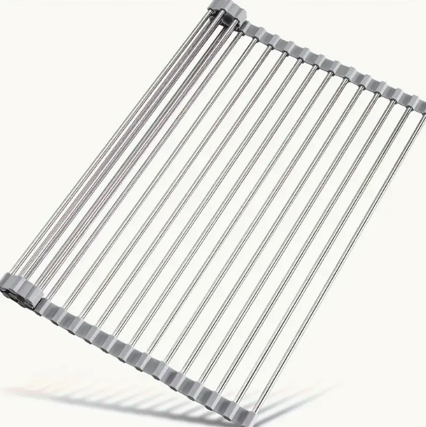 FlexiDry Deluxe Stainless Steel Roll-Up Dish Drying Rack